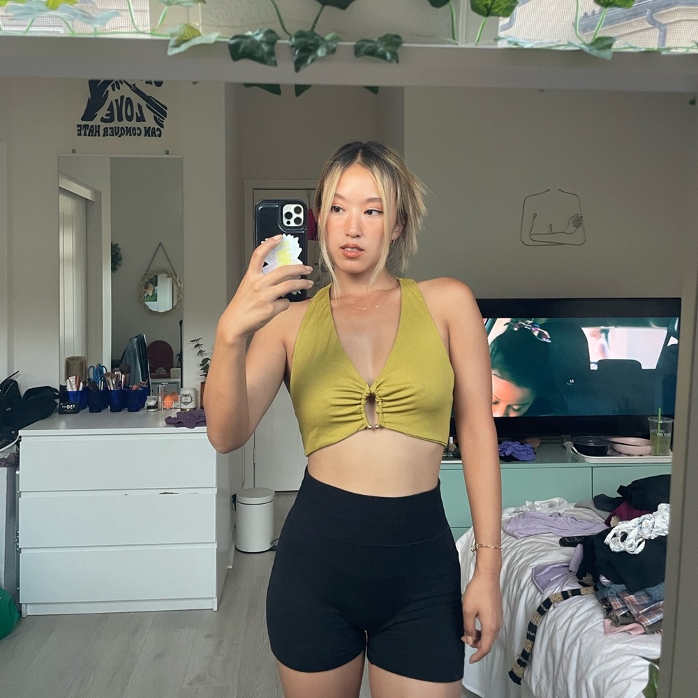 Free People - Lime Cropped Tank - Small